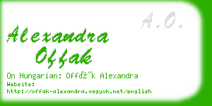 alexandra offak business card